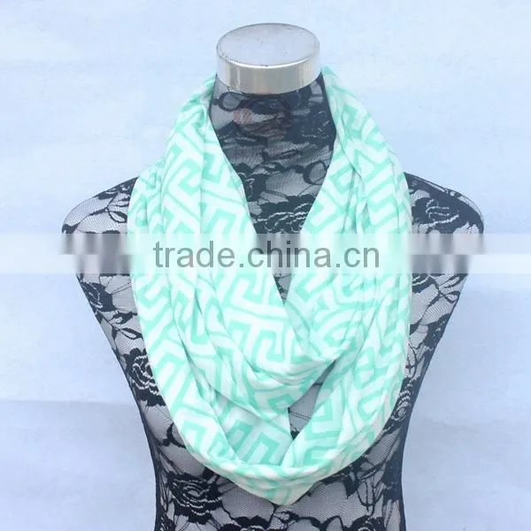 Wholesale Personalized Double Layer Knitted Jersey Infinity Scarf