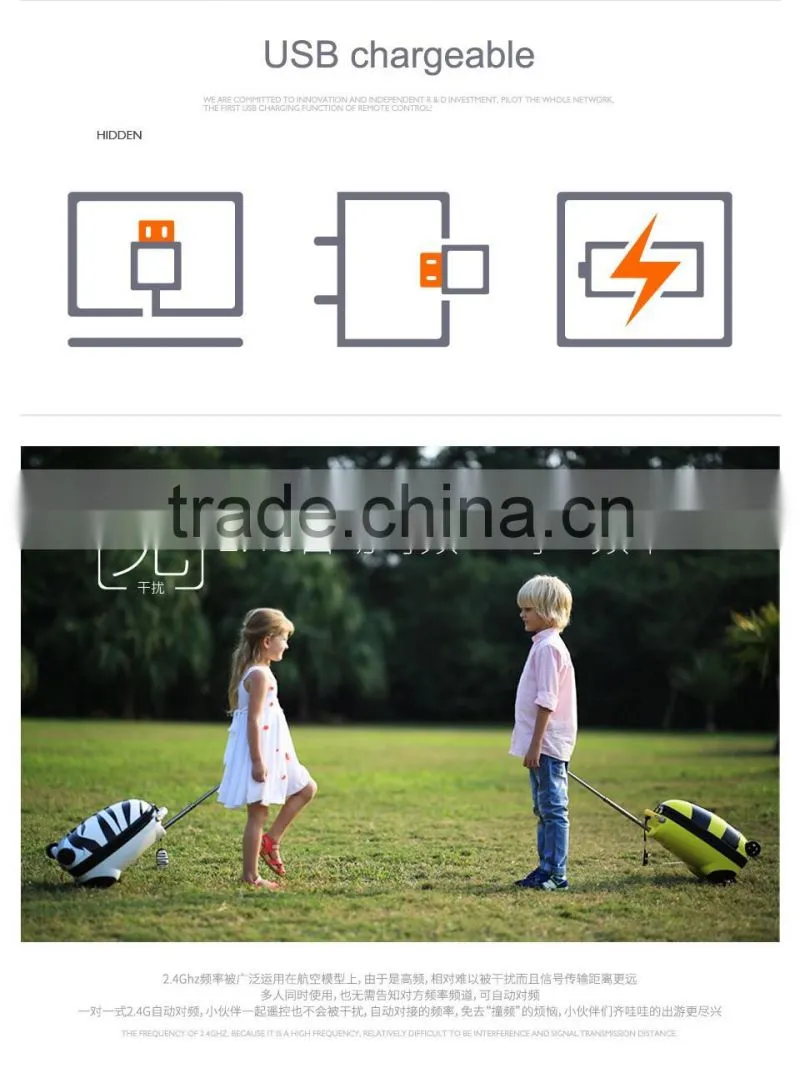 Rastar best gift kids walking suitcase remote control children luggage
