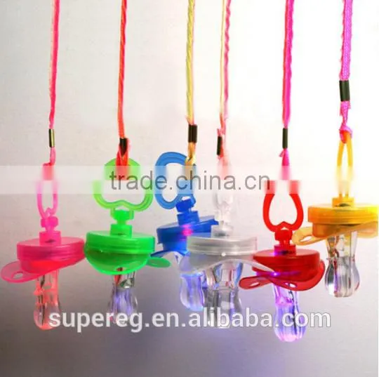 LED Flashing Pacifier Whistle Party Supplies Fun Toy Survival Tool Flash Glow Sticks Bar-up voice toy