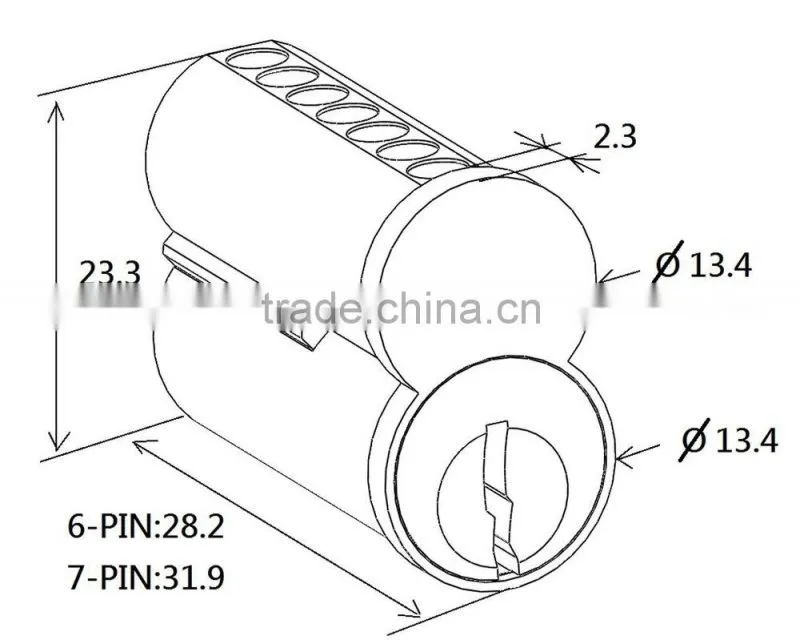 Good Quality Removable Core Long Shackle Padlocks Keyed Alike