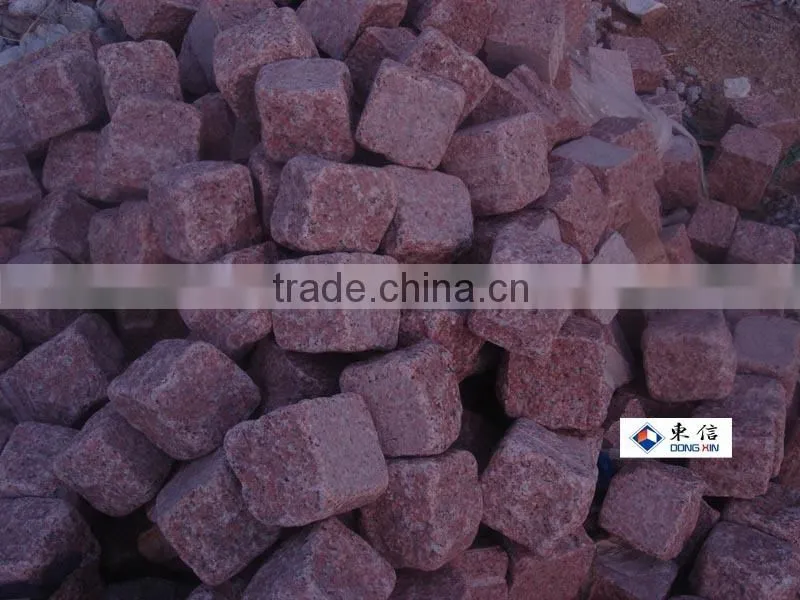 G654 Flamed Granite Cube Stones