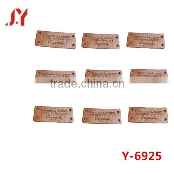 new products embossed leather patches for bag