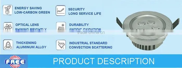 5w anodized aluminum accessories for led ceiling lamp,factory direct selling