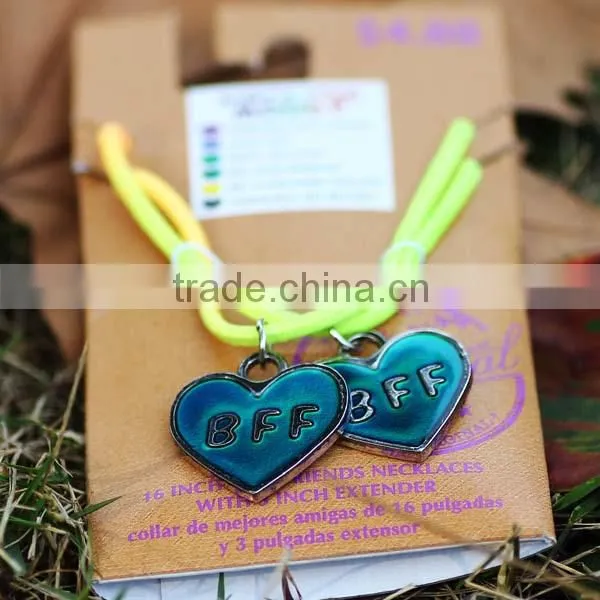 2016 New Fashion Gift Color Change Mood Heart Pendant Necklace for Wholesale