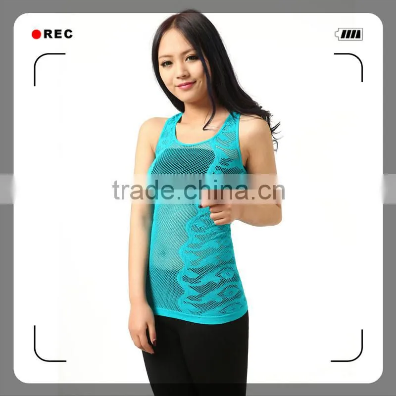 Girls seamless knitting underwear sexy camisole with jacquard
