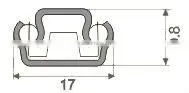 17mm Double Side Travel Mini Ball Bearing Drawer Slides
