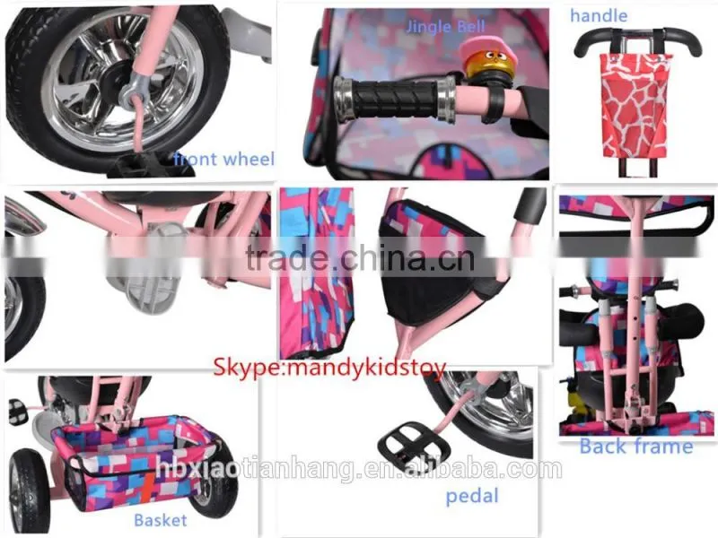 2016 hot selling pusher three wheel baby walker for big babies