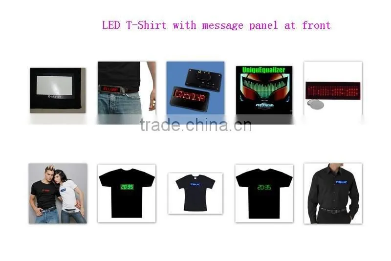 the new wireless inverter el t-shirt/ 100% cotton el t-shirt/DIY el t-shirt/1year warranty