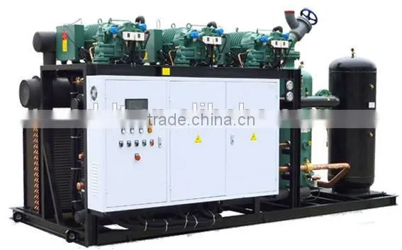 JZBLGF Air Cooled Compressor Racks R404a,R22 Refrigerant,Bizter Semi-hermetic Compressor Racks Air to Water Condensing Unit
