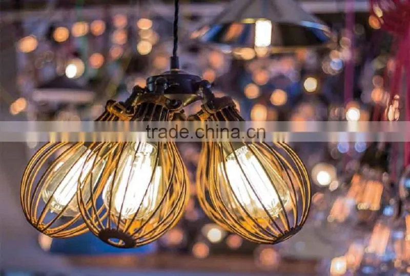 Vintage Metal 4 Bulbs Pendant Lamp for Indoor Decoration