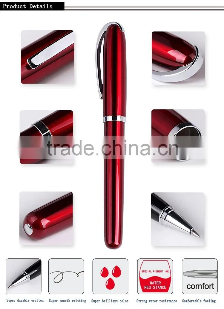 Cheap advertising promotional metal roller pen with logo print high quality promotional roller pen