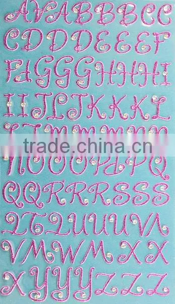 Glitter gemstone sticker