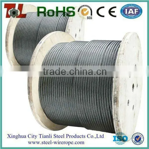 factory stainless steel wire rope for crane/crane steel wire rope