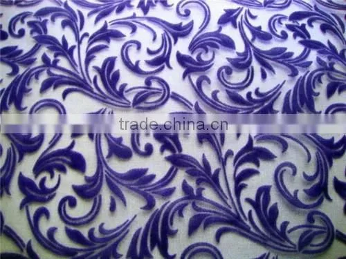 100% Polyester Crystal Flocked Organza