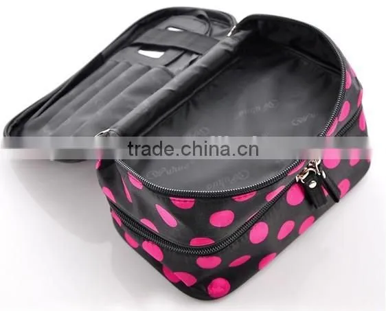 Nice special design Double Layer Cosmetic Bag Black