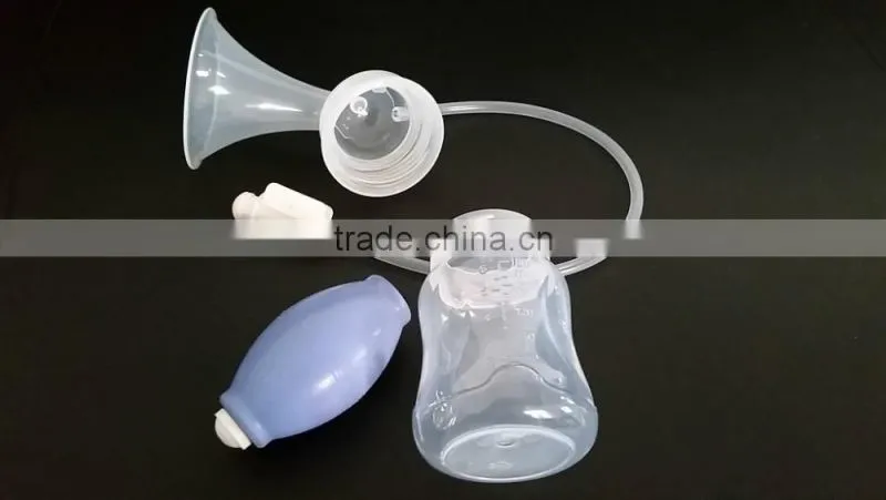 Hot sale good quality manual breast pump with baby bottle