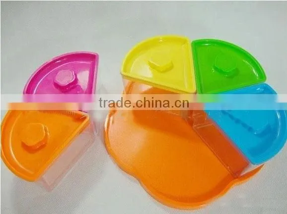 Beautiful design flower shape plastic candy jar, sweet candy jar, unique candy jars