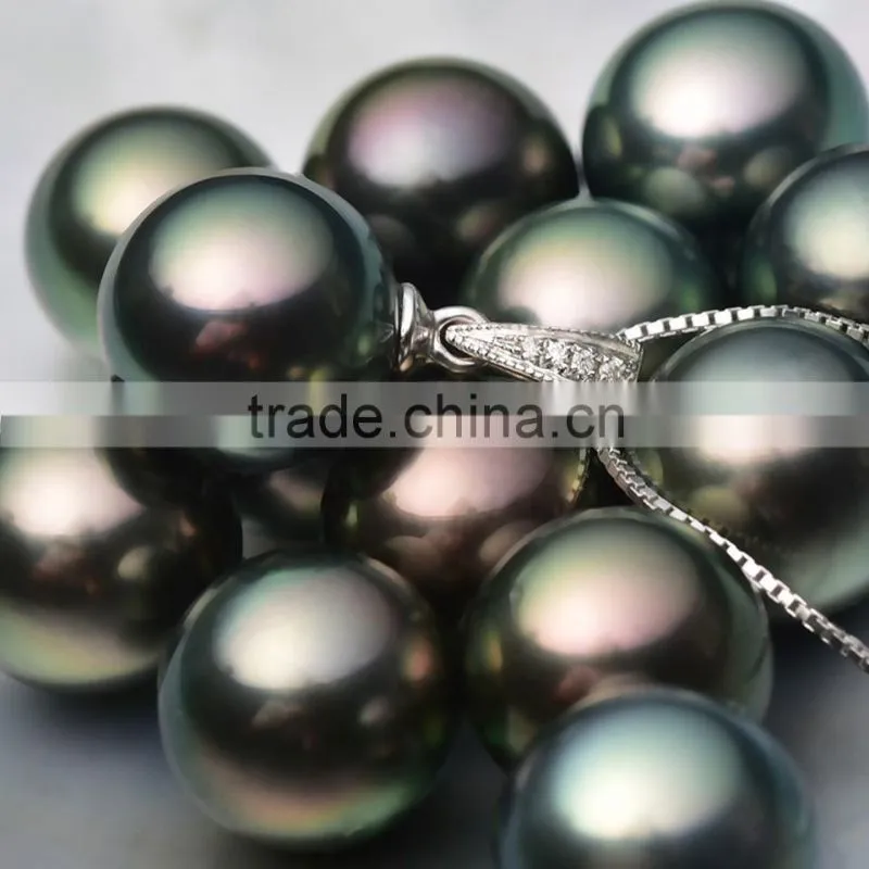fashion jewelry 9--10mm black pearl jewelry pendant from tahiti