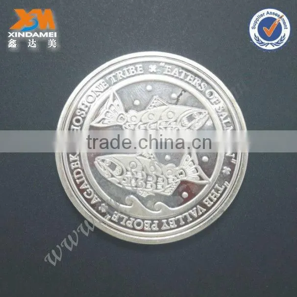 custom play metal silver coin