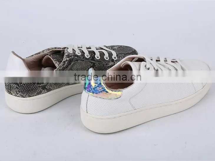 OEM/ODM 2016 slip on printed snake leather sport sneakers school women shoes
