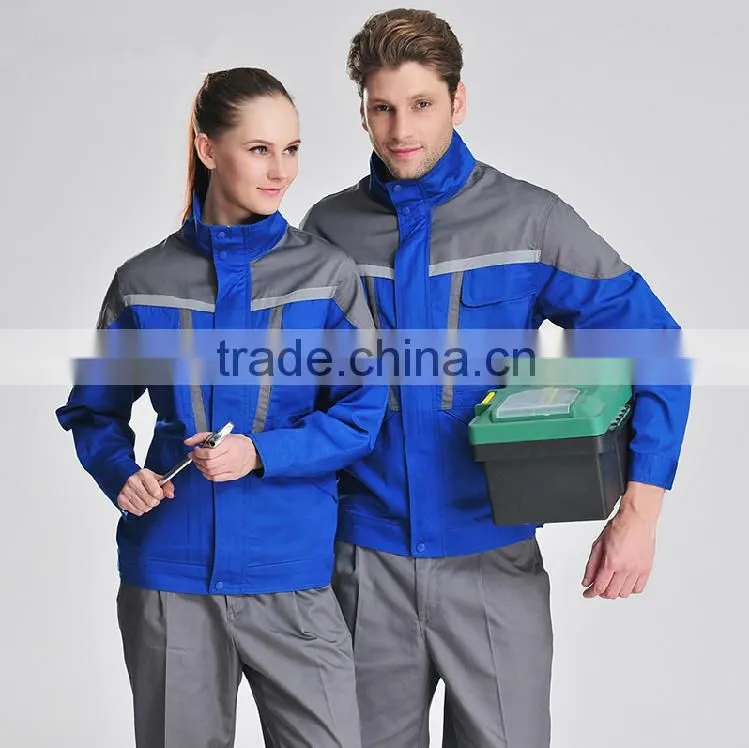 autumn long sleeve wearproof reflective stripe cleaning uniform
