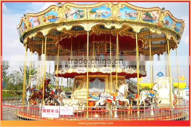 So amazing! luxury playground merry go round horses rides for sale with LED lights