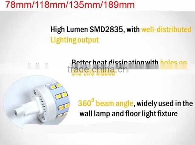 R7S 10W LED light 1000lm 360 degree 85-265VAC