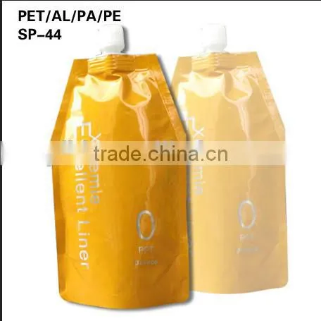 liquid packaging plastic drinking water bag with spout