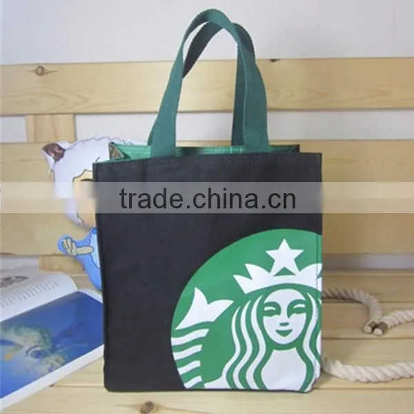 Eco shoulder canvas bag with tote for food packaging bag