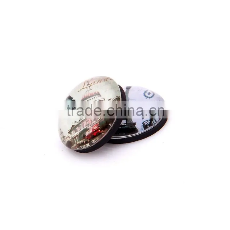 button crystal glass fridge magnets / blank fridge magnet / round fridge magnet