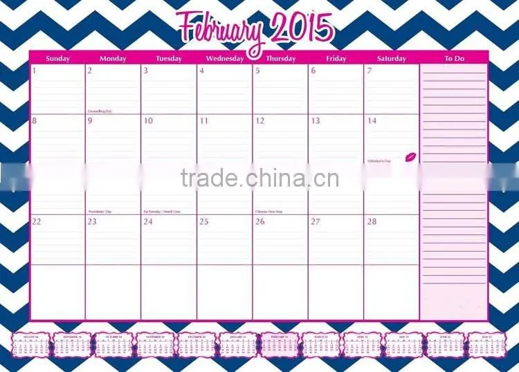 2015 custom planner wall calendar,Elegant Paper Table Calendar, Paper Calendar, Wall Calendar,