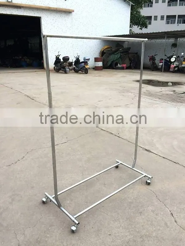 Chrome Finish Garment Display Rack Clothes Rail