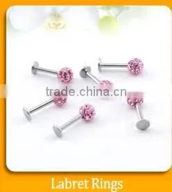 rainbow magnetic body flat 316l stainless steel lip piercing jewelry