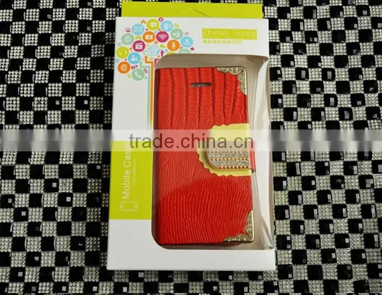High Quality Snakeskin Pattern Flip Wallet Leather Case For Apple iPhone5 5S