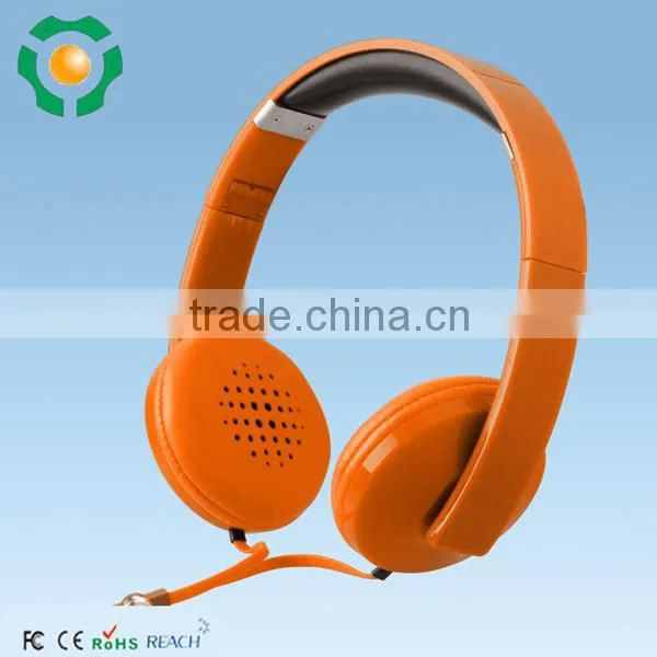 Colorful 3.5mm silent disco headphone, on ear stereo foldable headphone