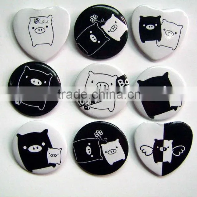 Coloured promotional gift tinplate badge for decoration