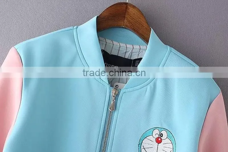 cheap china wholesale clothing colorblock baseball coat