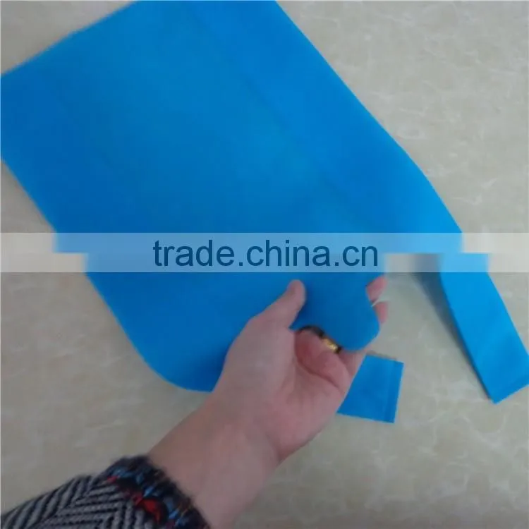 Blue color no printing cheap plastic pp bag t shirt pp bag vest carrier handle pp non woven bag