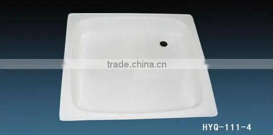 round cast iron enamel shower tray