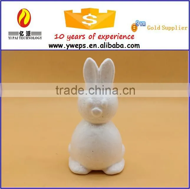 Mini easter bunny decoration/plastic easter rabbit/styrofoam animal model