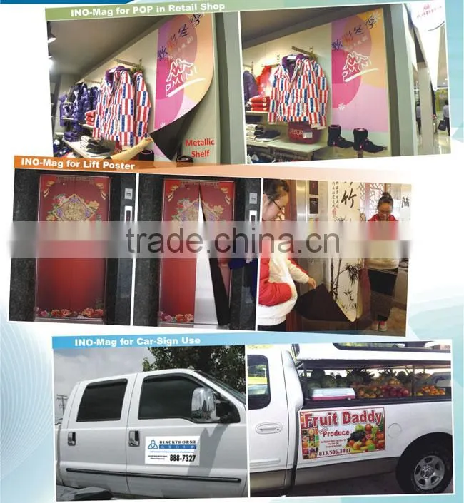 54"(1.37m*30m) Printing Media UV PET Magnetic Roll Film