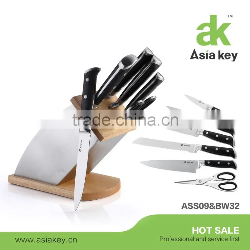 Knife made in China kitchen knife set,wooden block