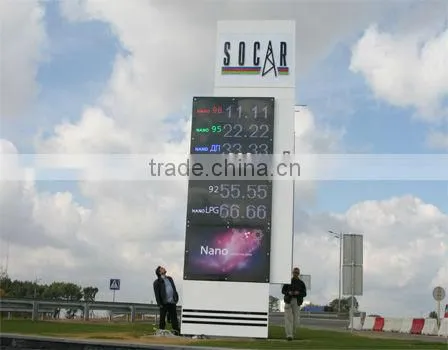 Waterproof led gas station price display signs