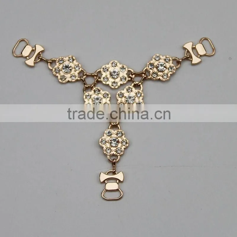 hot sell decoration shoes clips for wedding shoes gold crystal