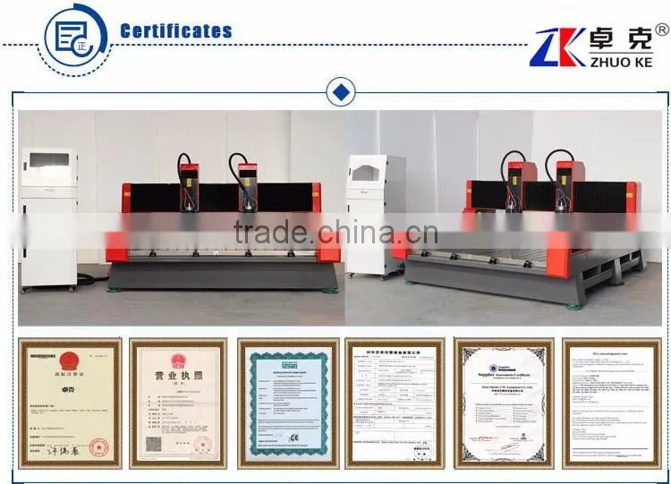 Special Design Double Heads CNC Router Machine For Stone Wood Metal ZK-1325 1300*2500MM With PCI NcStudio Control System