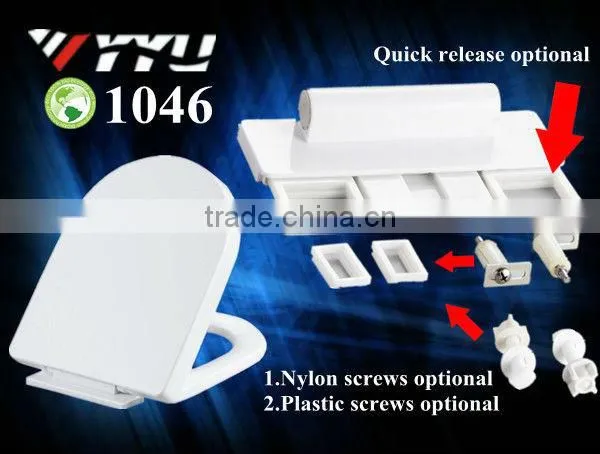 1046 soft close D shape decorative toilet seat cover for wc
