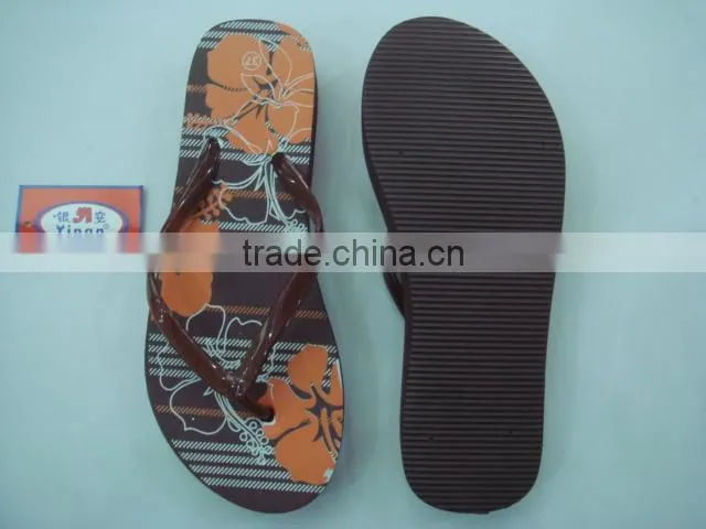 663 LOULUEN Custom Lady Wedge Heel Slippers Flip Flops For Women Wholesale