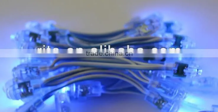 GREEN color led 12mm node,through-hole type,injection made,IP65 rated;DC5V input;0.1W;50pcs a string