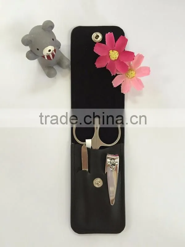 Portable 3 pcs in 1 folding manicure set