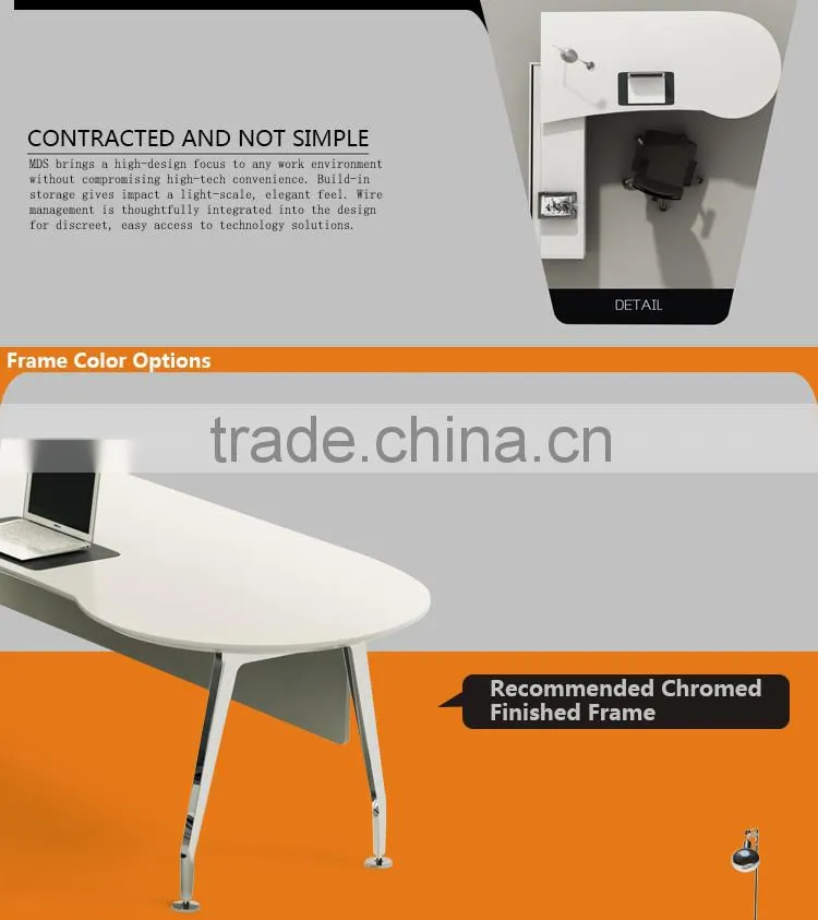 2016 latest design office furniture manager desk with alum frame